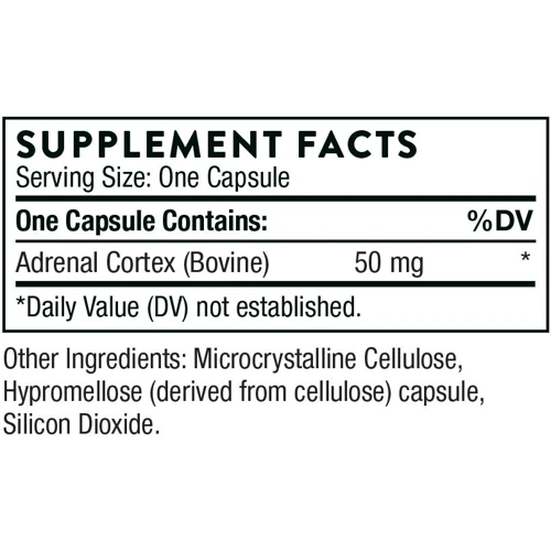 Thorne Research Adrenal Cortex 60 Caps Кора наднирників фото 3