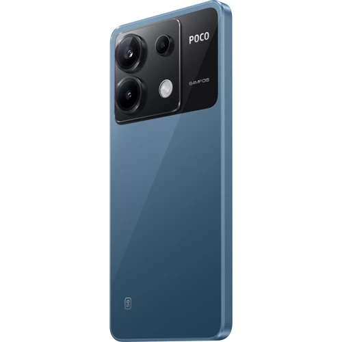 Смартфон POCO X6 5G 12/256GB Blue (Global): Камера Тройная 64 Мп (f/1.79) + 8 Мп (f/2.2) + 2 Мп (f/2.4) / LED вспышка / HDR / Панорама / Фронтальная 16 Мп (f/2.45)