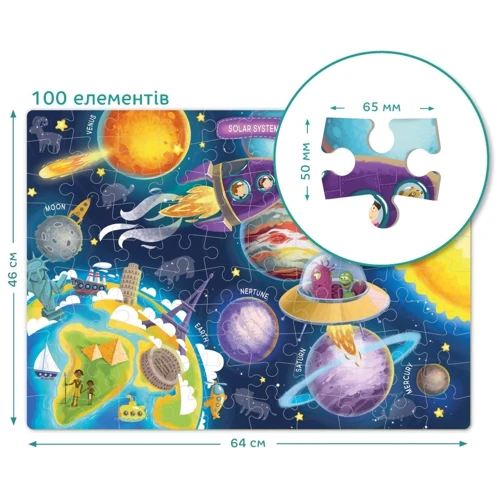 Пазл Dodo Космос 100 элементов (300141): Количество фрагментов, шт 100