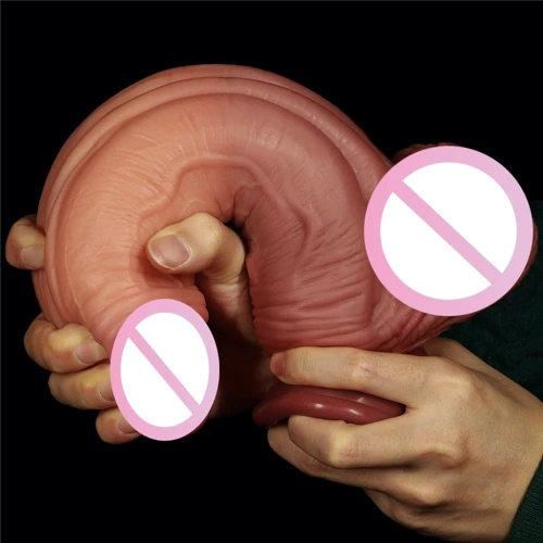 Фаллоимитатор LoveToy Dual-Layered Silicone Nature Cock 10" Brown