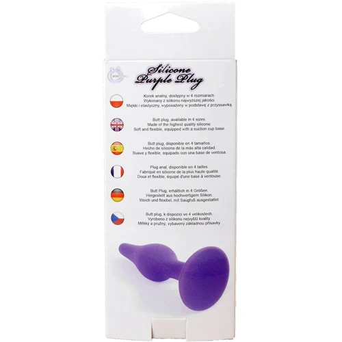 Анальный плаг Silicone Plug Purple - Medium