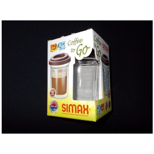 Стакан Simax Classik Coffe To Go/6 400 мл двойное дно+крышка (2102): Тип Стакан с двойным дном