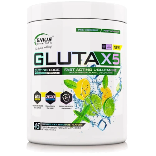 Аминокислота для спорта Genius Nutrition Gluta-X5 405 g / 45 servings / Ice Lemonade