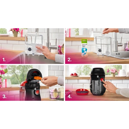 Кофеварка Bosch TAS103E Tassimo Happy friendly red: Функции Приготовление одной чашки кофе