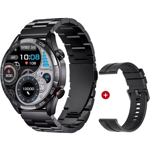 Смарт-часы Haylou Solar 5 (LS20) Black (Silicone + Stainless Steel Strap)