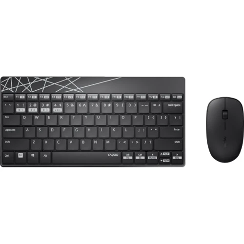 Комплект беспроводной RAPOO 8000M Wireless Black