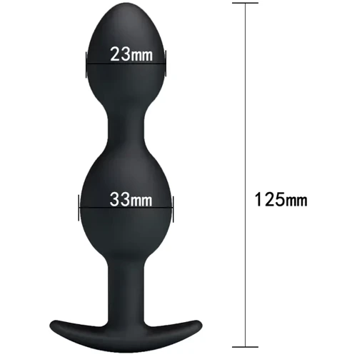 Анальная пробка со смещенным центром тяжести Pretty Love silicone Anal balls