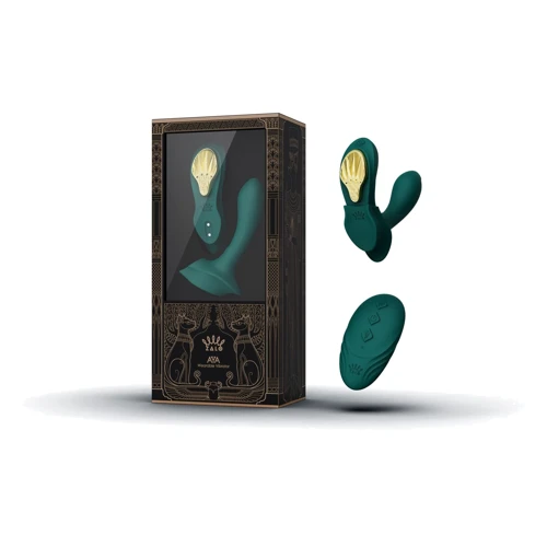 Смартвибратор в трусики Zalo - AYA Turquoise Green, насадка и пульт ДУ