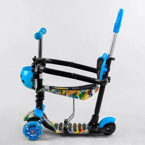 Самокат Best Scooter с защитным бампером голубой (S 1565): Тип тормоза ножной