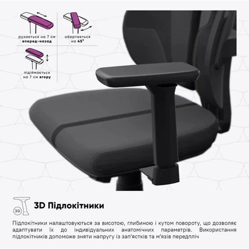 Геймерское кресло Cyberlux V8 Fabric Black (арт. GM- V8 FB)	 фото 11