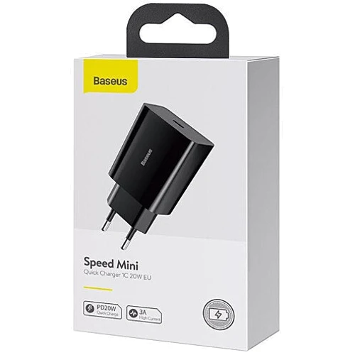 Зарядное устройство Baseus USB-C Wall Charger 1С 20W Black (CCFS-SN01) фото 9