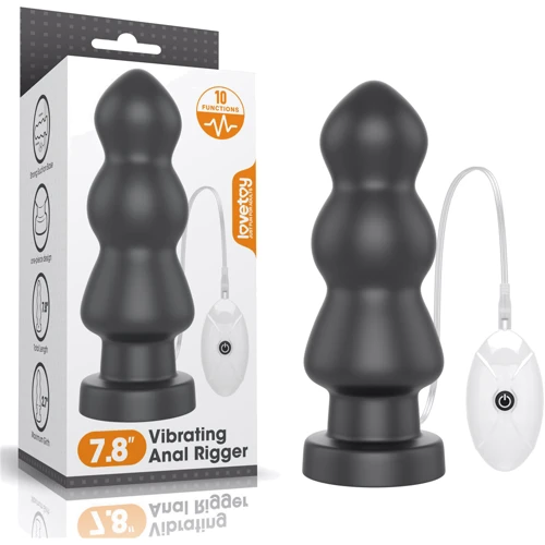 Анальная пробка с вибрацией Lovetoy Vibrating Anal Rigger 7.8" King Sized