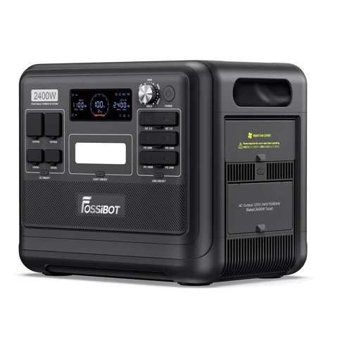 Зарядная станция Fossibot F2400 2048Wh 2400W Black: Разъемы для подзарядки Зарядка от солнечной панели, Зарядка от сети, Зарядка от автомобиля, DC-разъем