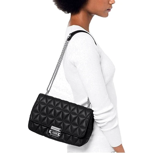 Женская сумка через плечо Michael Kors Sloan Lg Chain Shldr черная 30S7SSLL3L001): Тип ручки Плечевой ремень, На цепочке, Без ручки