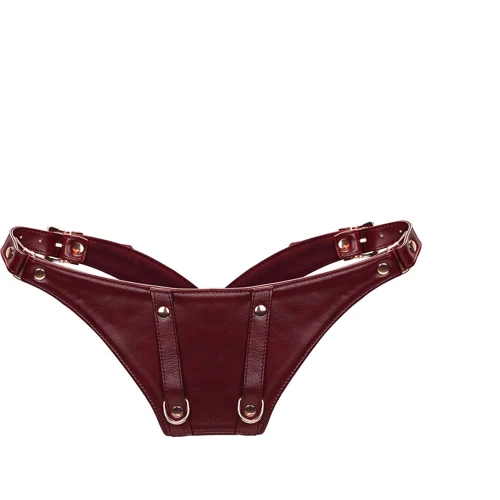 Трусики для вибромассажера Liebe Seele Wine Red Forced Orgasm Strop