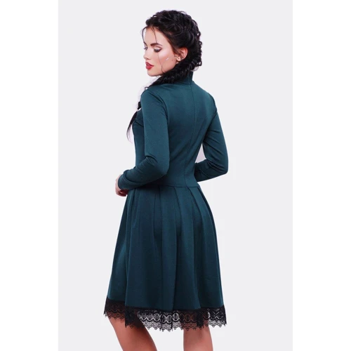 Платье FashionUp PL-1517C 46 зеленое повседневное до середины бедра: Состав Вискоза, Полиэстер, Хлопок, Эластан