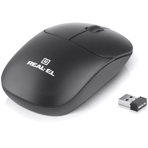 Мышь REAL-EL RM-311 Wireless Black (EL123200041): Тип сенсора оптический