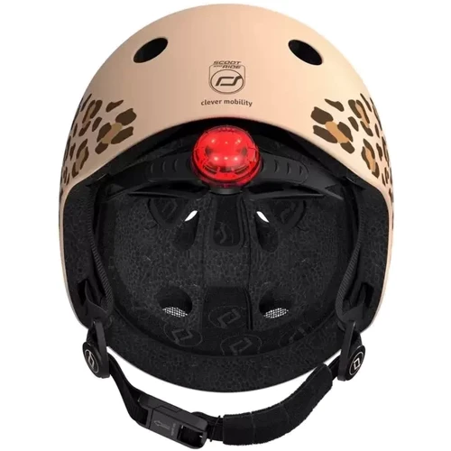 Шлем детский Scoot and Ride Леопард с фонариком 45-51см (SR-181206-LEOPARD) фото 5