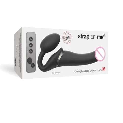 Безремневой страпон Strap-On-Me VIBRATING Black M
