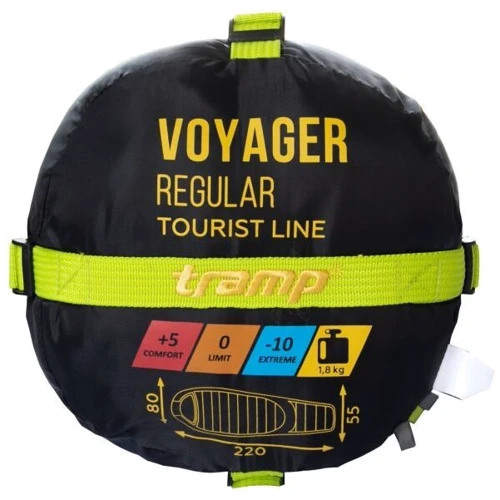 Спальный мешок Tramp Voyager Regular R оливковый/серый (TRS-052R-R) фото 13