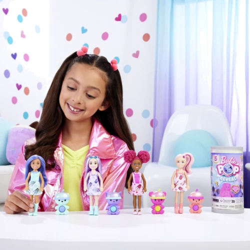 Кукла-сюрприз Barbie Pop Reveal Крутые Бабл-ти Челси и друзья (HRK63): Высота, см 13.5