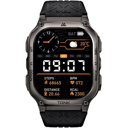 Смарт-часы Kospet Tank M3 Black: Дисплей 1.96" AMOLED (410x502)