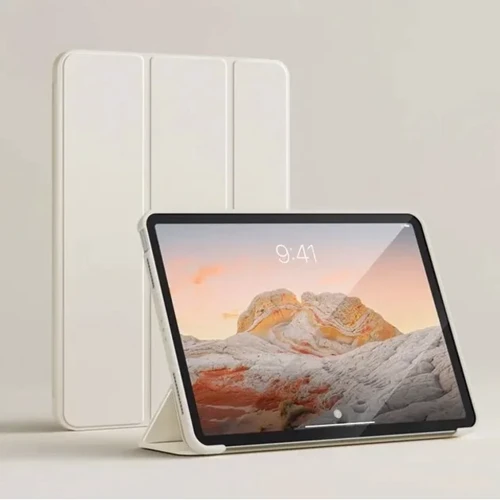Аксесуар для iPad BeCover Tri Fold Soft TPU Silicone Beige для iPad Pro 13 2024 M4 (711751): Особливості Складывается в подставку, Надежная защита от царапин и загрязнений, Удобно держать в руке, Стильный внешний вид, Стильный дизайн, Приятен на ощупь
