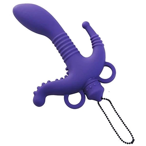 3 Way Vibrating Silicone Stimulator - стимулятор 17.7x3.3 см