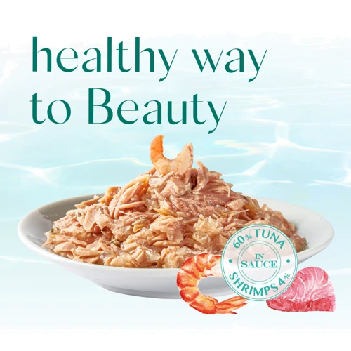 Влажный корм Optimeal Beauty Fitness для кошек полосатый тунец в соусе с креветками 70 г (4820215366229): Порода Все породы