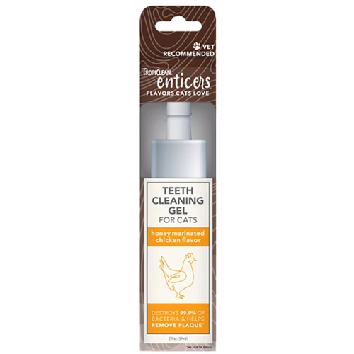 Гель для ухода за полостью рта TropiClean Enticers Курица маринованная медом No Brush для котов 59 мл (004559)