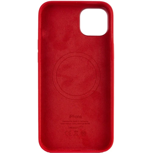 Чехол для iPhone TPU Silicone case with Magsafe Red for iPhone 14 Plus: Цвет красный