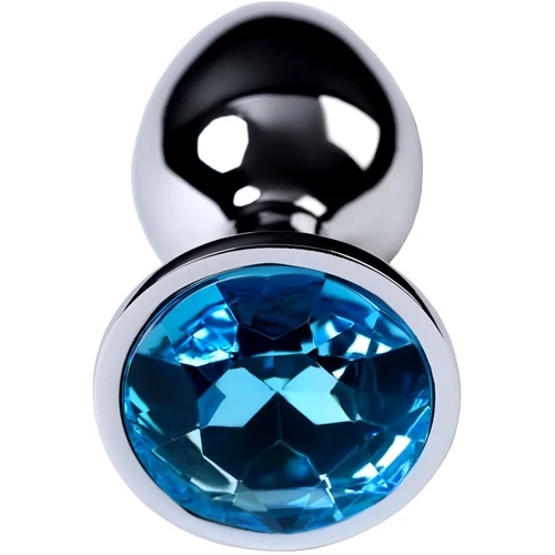 Анальная пробка с кристаллом Metal By Toyfa Gold anal plug topaz