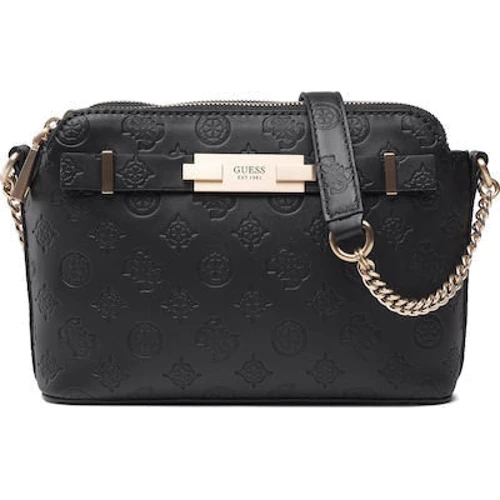 Жіноча сумка через плече Guess Bea Double Zip Crossbody чорна (HWVS8132150-BLA): Фактура Тиснение, Матовая
