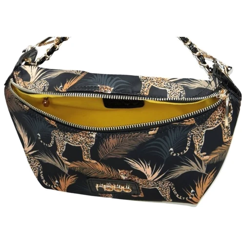Жіноча поясна сумка Nobo чорна (NBAG-I0690-CM23): Фактура Ткана