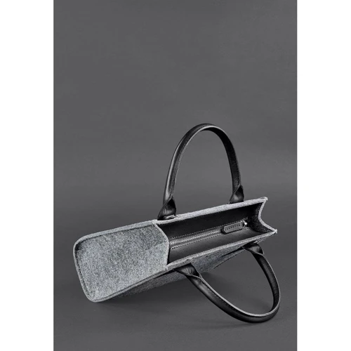 Женская сумка тоут BlankNote Blackwood серая (BN-BAG-28-felt-g): Фактура Тканая