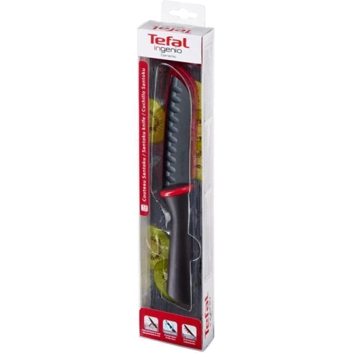 Нож сантоку Tefal Ingenio Ceramic Black с чехлом 13см (K1520414): Особенности Эргономичность