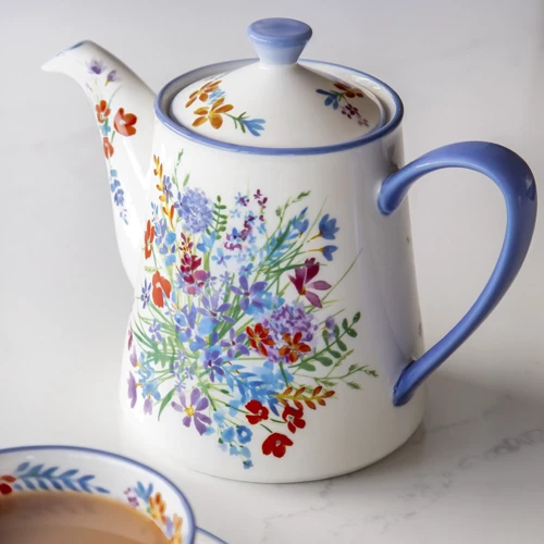 Чайник заварочный London Pottery Viscri Meadow 900 мл (LPVMTPOT4PUR): Цвет рисунок