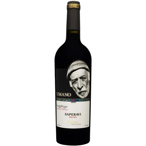 Вино Umano Saperavi сухое красное 0.75 л (FSH_4860099002721)