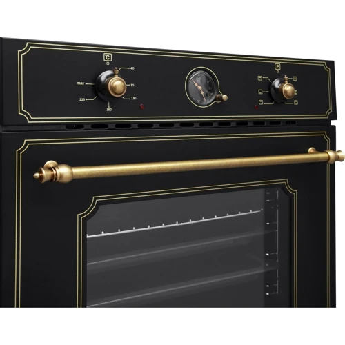 Духова шафа електрична Perfelli BOE 6644 BL Retro: Розміри 59.3 х 59.3 х 55.5 см