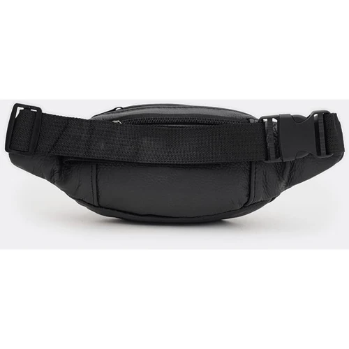 Мужская поясная сумка Borsa Leather черная (K1619p-black): Страна производитель Тайвань
