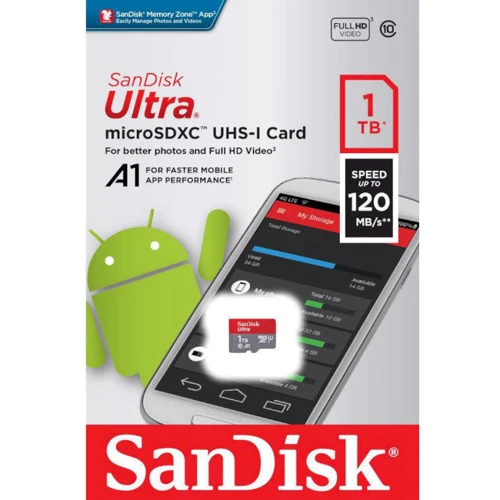 Карта пам'яті SanDisk 1TB microSDXC UHS-I Card A1 Class 10 (SDSQUA4-1T00-GN6MN): Тип карти MicroSDXC