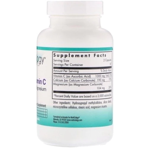 Nutricology Buffered Vitamin C 120 Veggie Caps Витамин C буфферизованный: Тип Витамин C