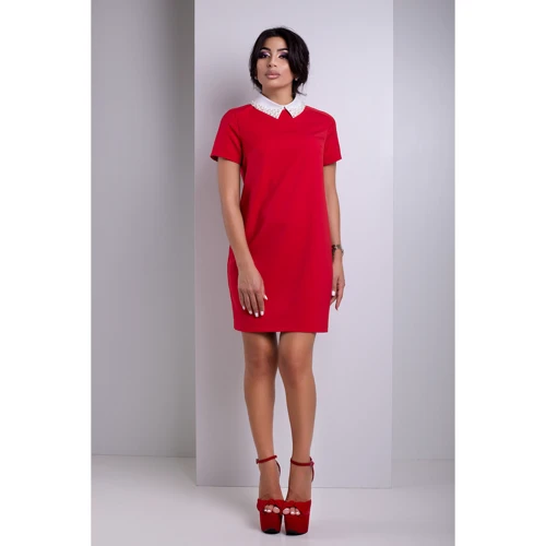 Платье Luzana Дионис 42-44 красное повседневное короткое мини