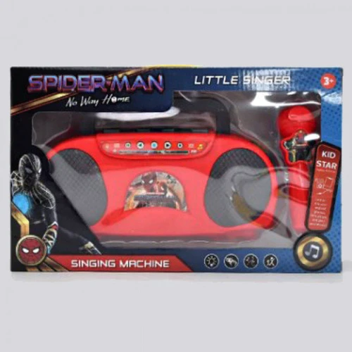 Музыкальная игрушка Магнитофон: Человек Паук с микрофоном (5804A)