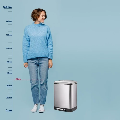 Відро для сміття KELA Davino з педаллю сріблясте 2х12 л (10954)