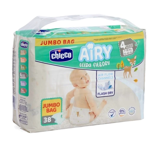 Подгузники Chicco Airy 4 L 7-18 кг 38 шт (11236.00)