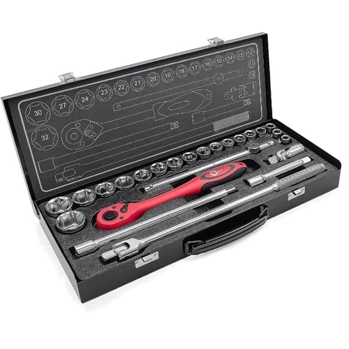 Профессиональный набор инструментов 1/2", 25ед INTERTOOL ET-6025