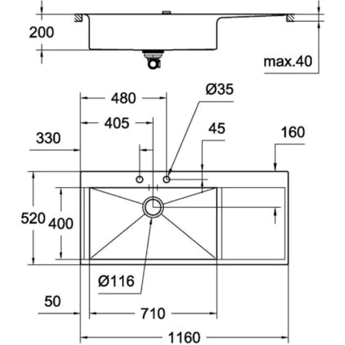 Grohe Sink K1000 31581SD0
