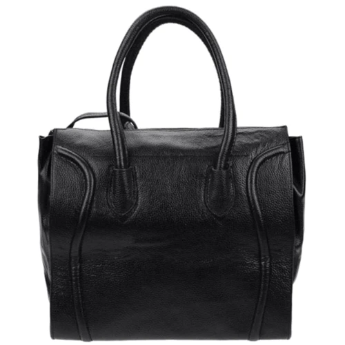 Жіноча сумка тоут Borsa leather чорна (10t222-black): Країна виробник Тайвань