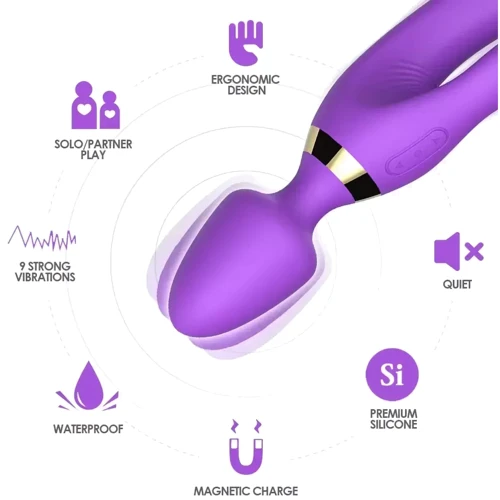 Вибромассажер BOSS of TOYS Boss Series - Magic Wand USB Purple 9 Function (BS5200027-1)
